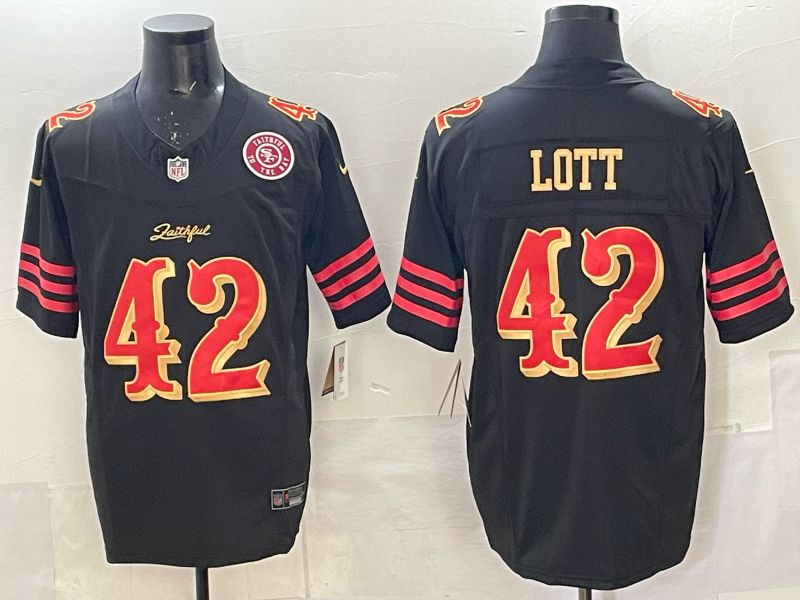 Men 2025 San Francisco 49ers #42 Lott black 5th generation Nike Limited NFL Jersey style 0016